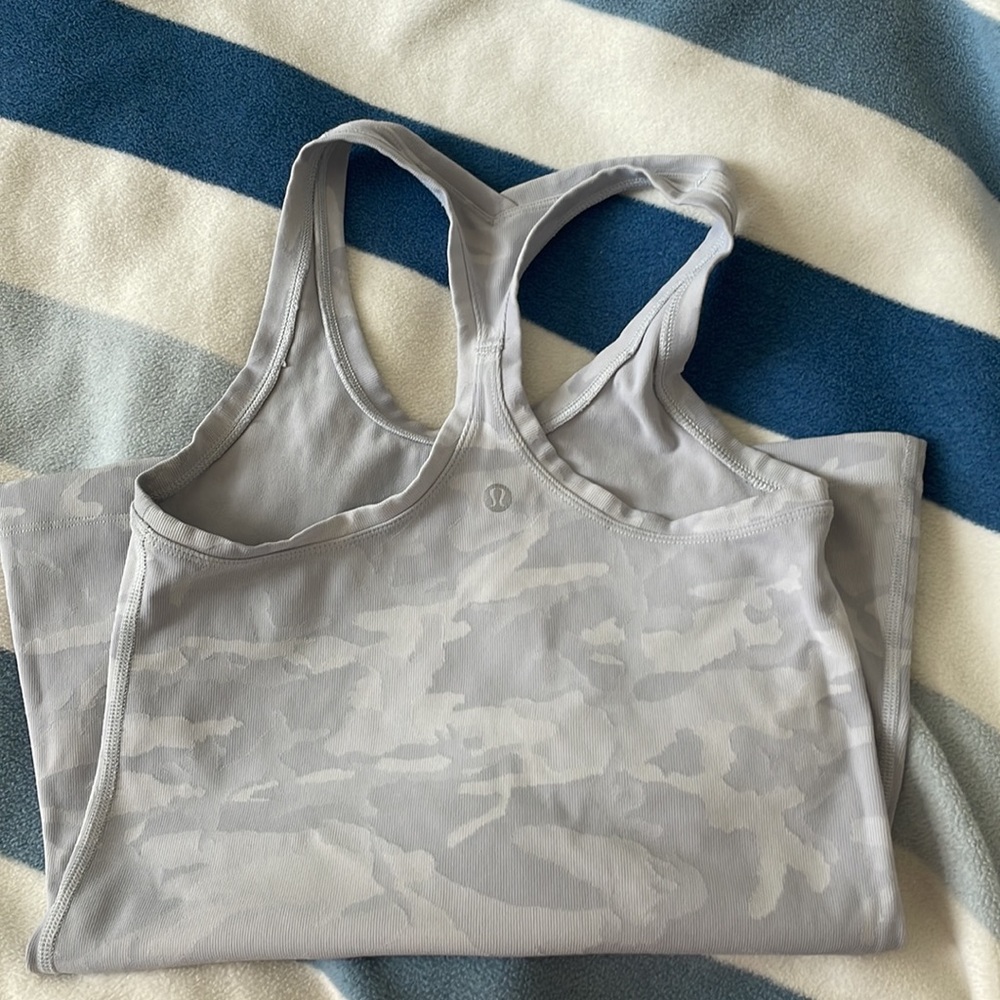 Lululemon White Camo Tank Size 4